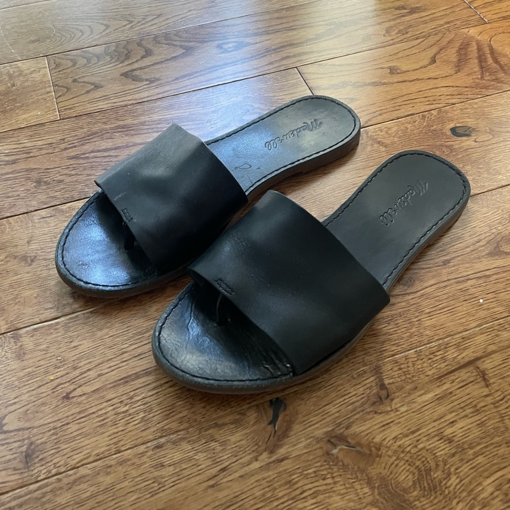 Madewell Black Leather Sandals